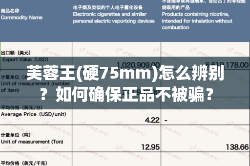 芙蓉王(硬75mm)怎么辨别？如何确保正品不被骗？
